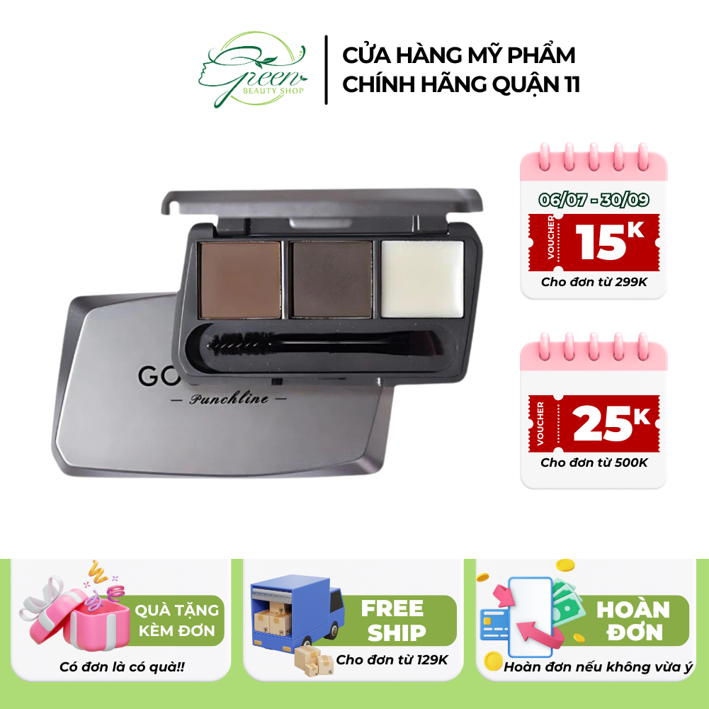 Kẻ chân mày dạng bột 3 ô, kèm sáp định hình GOGO TALES GT583