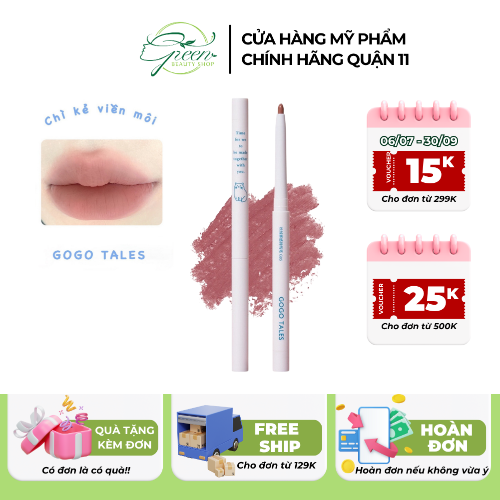 Chì kẻ viền môi GOGO TALES viền môi 3D hack môi Velvet Fog Lipliner GT531