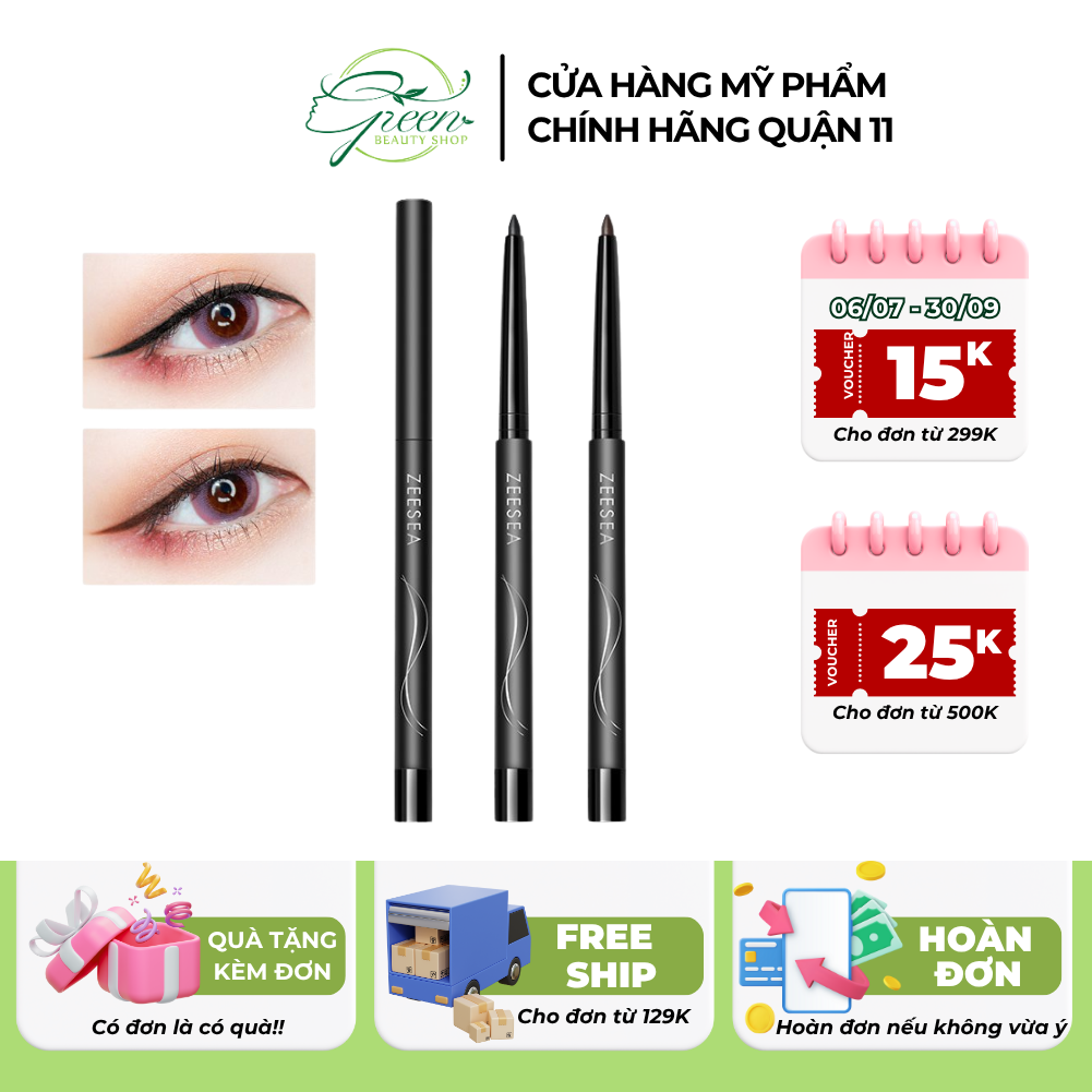 Bút kẻ mắt trang điểm ZEESEA chống thấm nước không bị nhòe lâu trôi suốt 24 giờ 0.28g