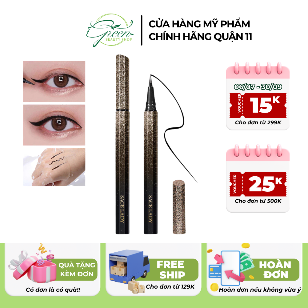 Bút kẻ mắt SACE LADY chống nhòe nhanh khô lâu trôi 1.2ml - SL349