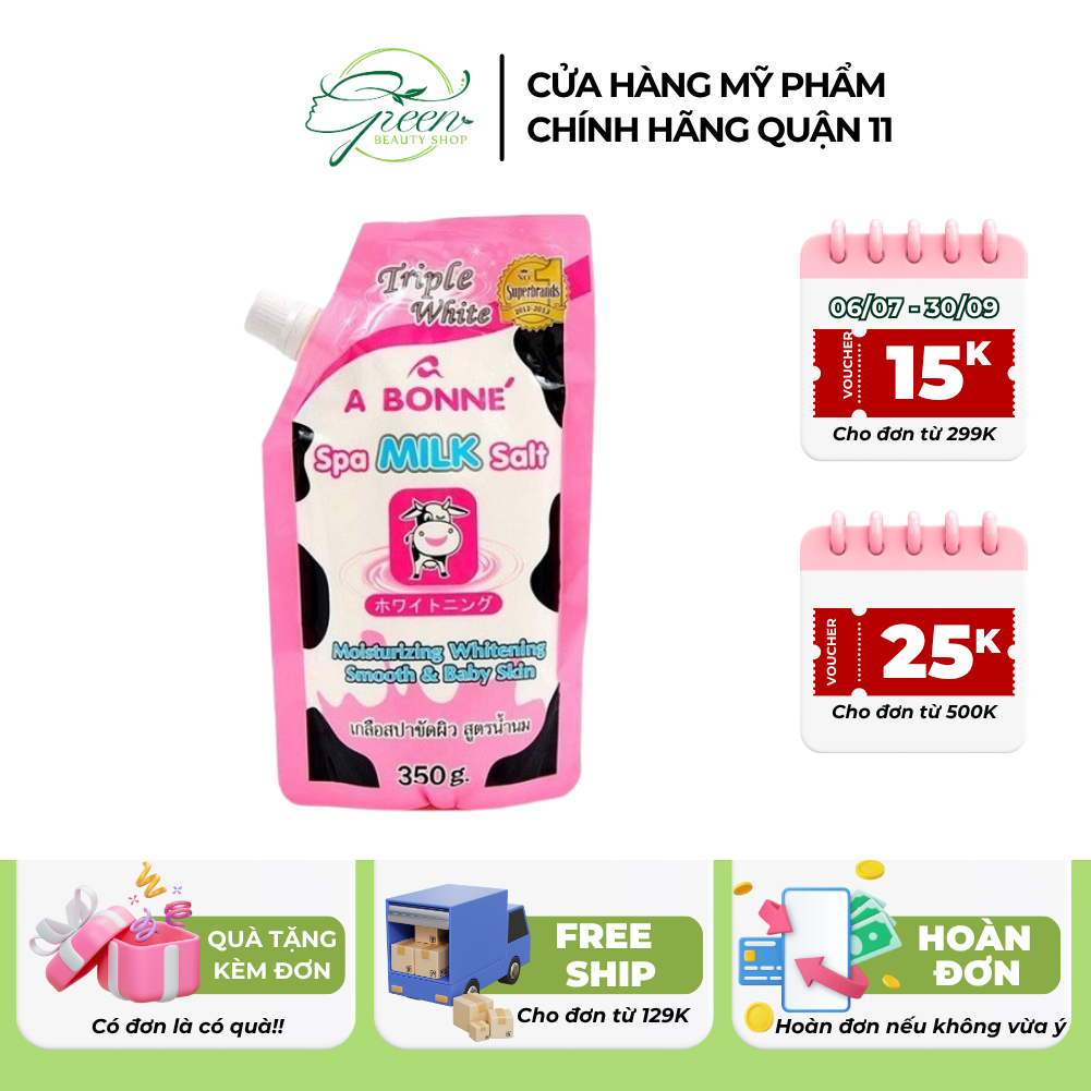 Muối Tắm A Bonne Sữa Bò Tẩy Da Chết Có Vòi 350g
