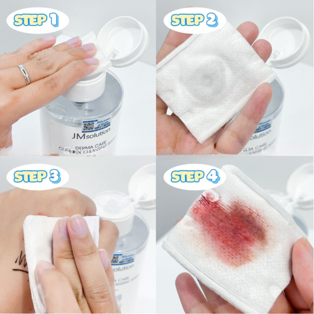 Nước Tẩy Trang Cho Da Khô, Da Thường JM Solution Derma Care Ceramide Cleansing Water Clear - Hình ảnh 4