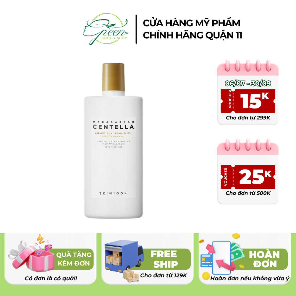 Kem chống nắng Skin1004 Madagascar Centella Air-Fit Suncream Plus 50ml