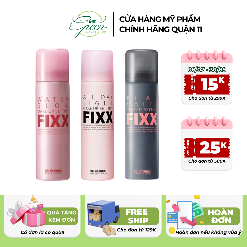 [FIXX] Xịt Khóa Nền Trang Điểm FIXX All Day Tight Make Up Dịu Nhẹ, Giữ Lớp Nền Mịn Mượt 75ml